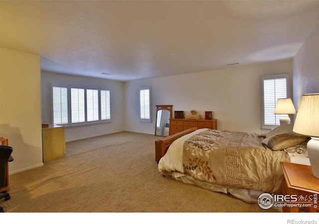 view of carpeted bedroom