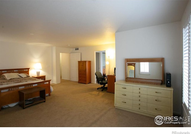 view of carpeted bedroom