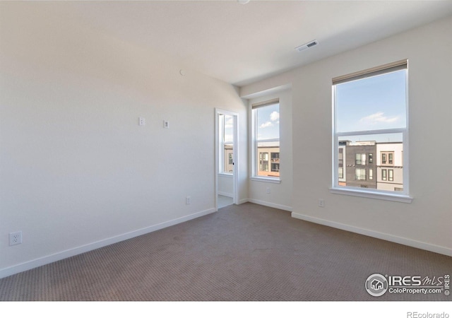 view of carpeted empty room