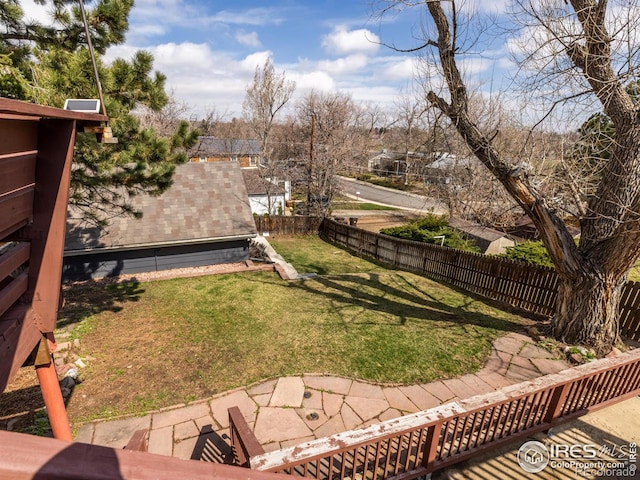 view of yard with a patio area