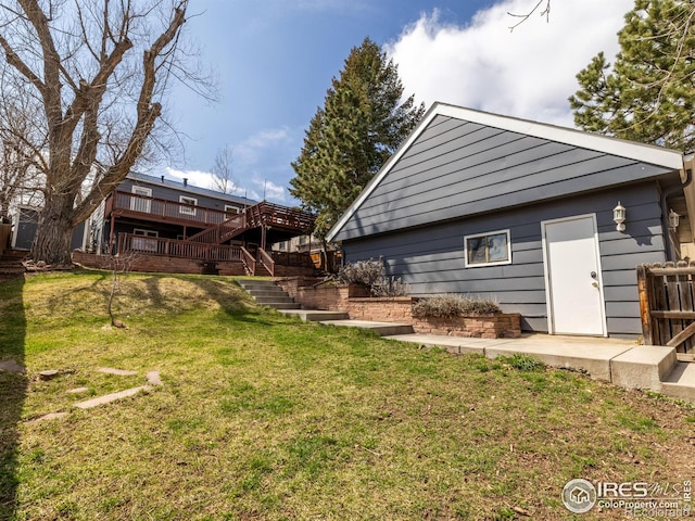 exterior space with a wooden deck