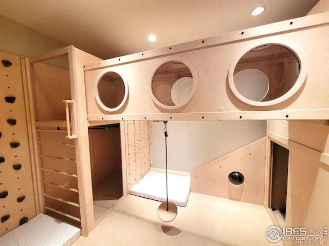 interior space featuring dual sinks