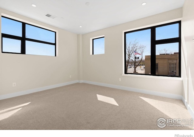 view of carpeted empty room