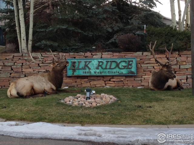 view of community sign