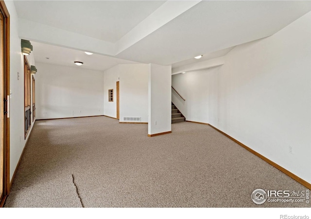 empty room with carpet floors