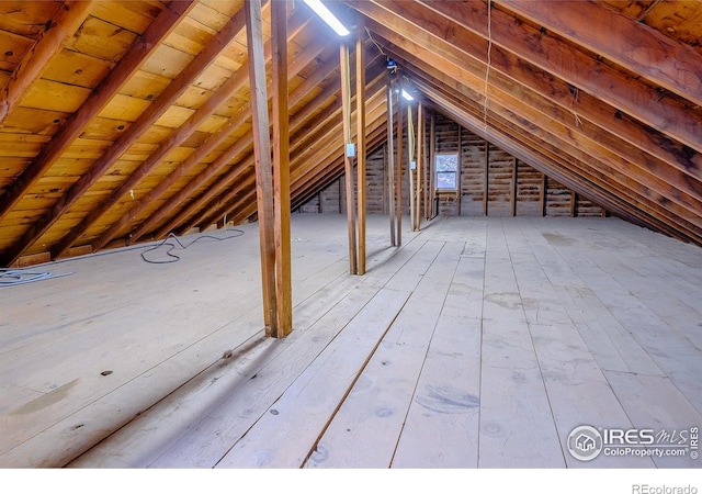 view of attic