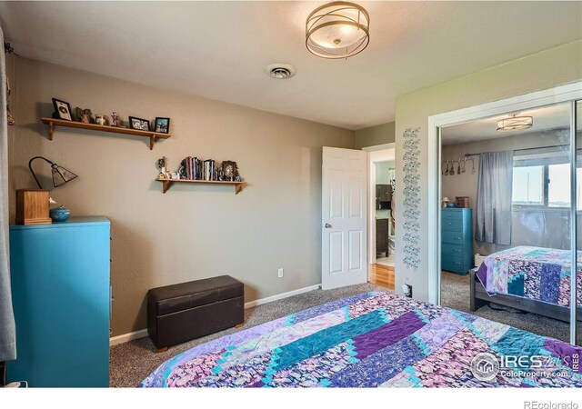 bedroom featuring carpet floors