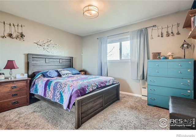 view of carpeted bedroom