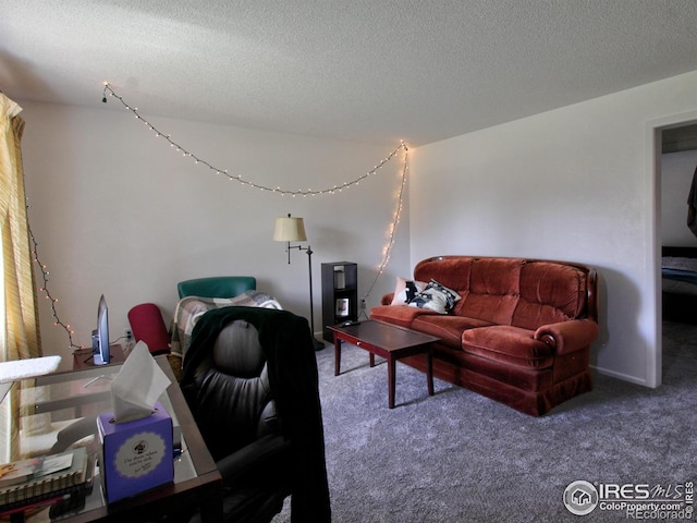 interior space featuring a textured ceiling