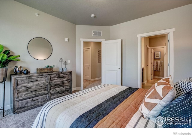 view of carpeted bedroom