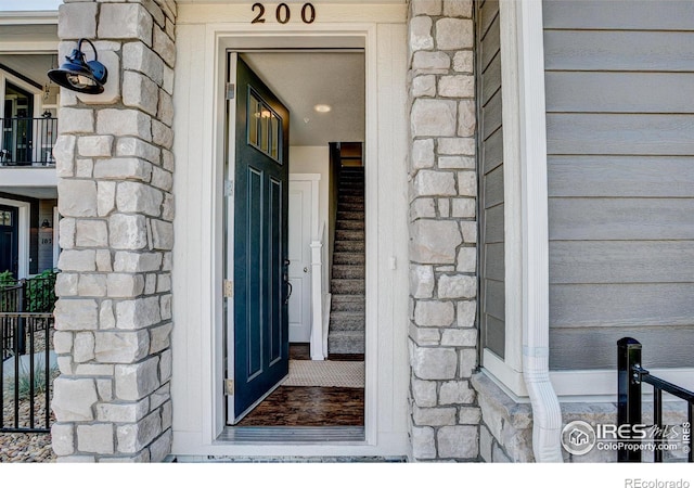 view of doorway to property