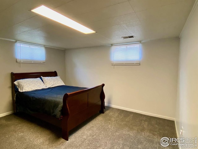 view of carpeted bedroom