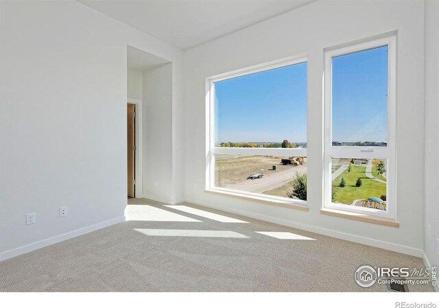 view of carpeted spare room