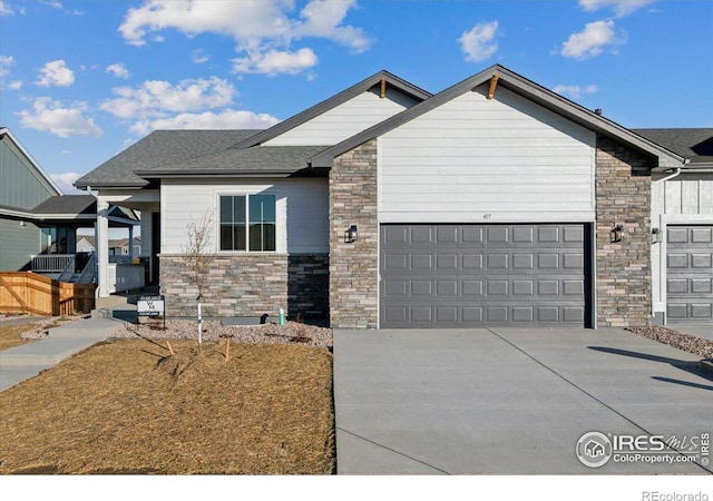 view of front of house featuring a garage