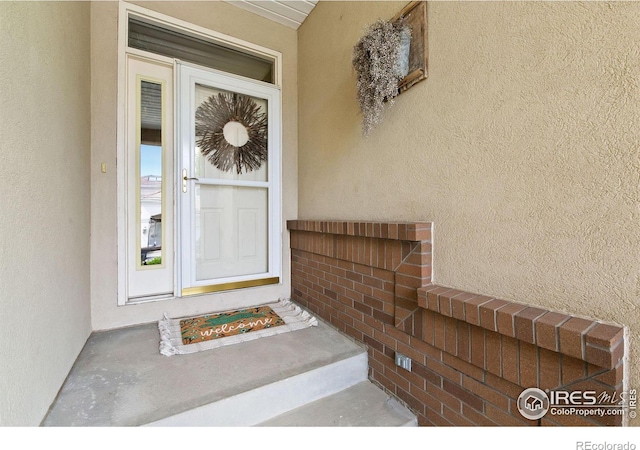 view of doorway to property