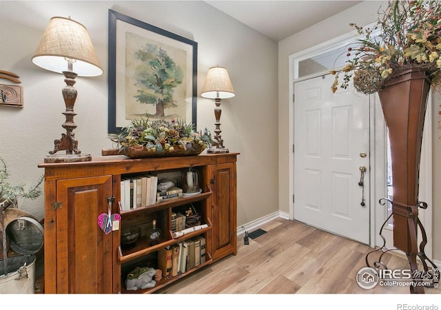 entryway featuring light wood-type flooring