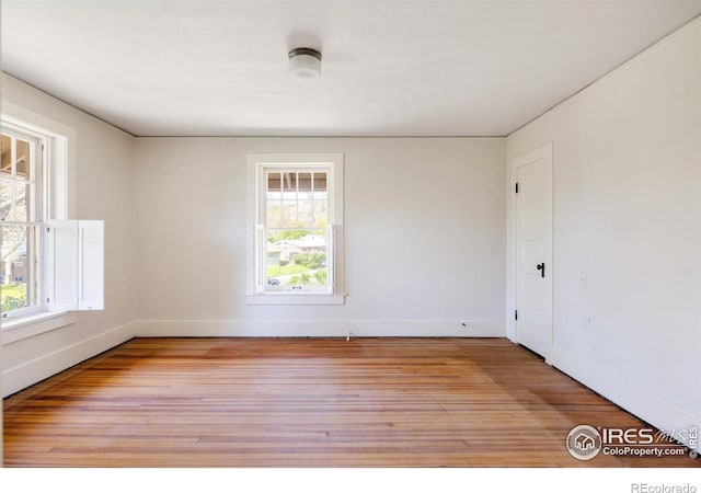 empty room featuring light hardwood / wood-style flooring