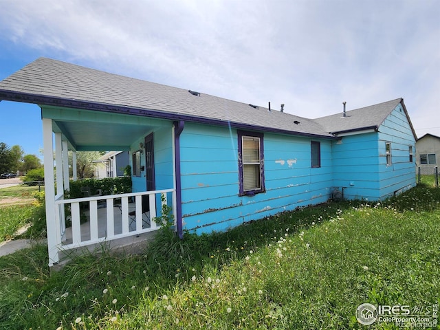 exterior space with a porch