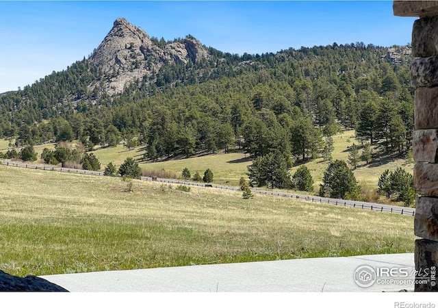 mountain view with a rural view