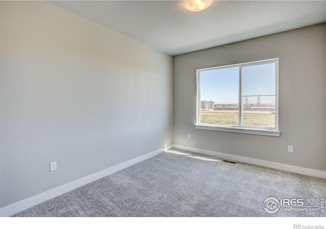 unfurnished room featuring carpet floors