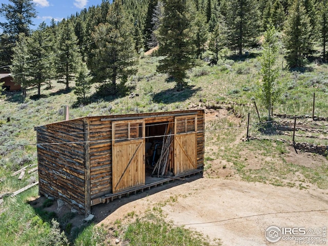 view of outdoor structure