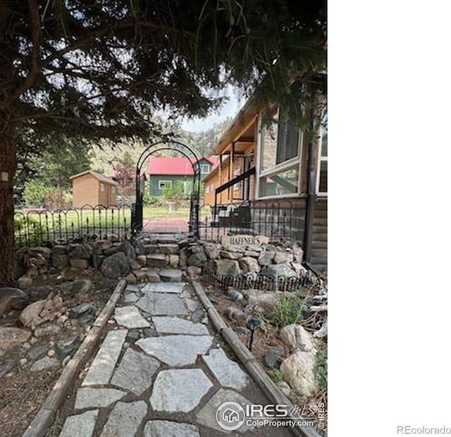 view of patio with fence