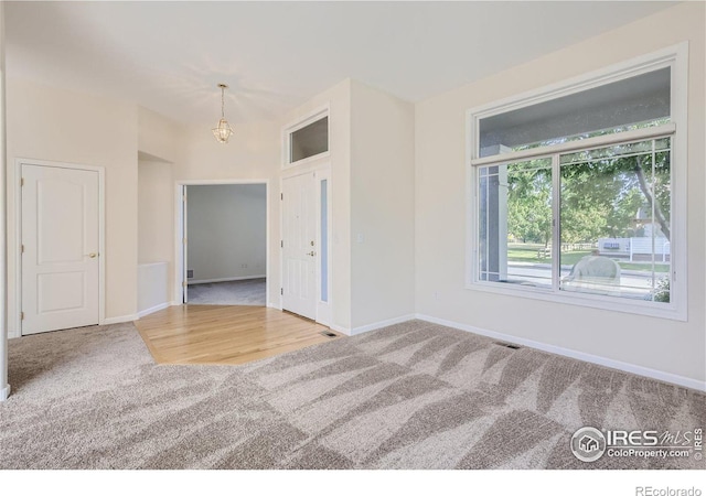 view of carpeted empty room