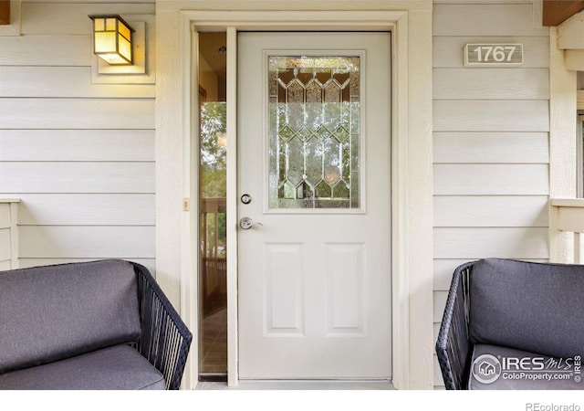 view of doorway to property