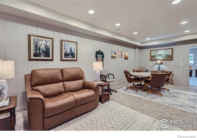 view of carpeted living room