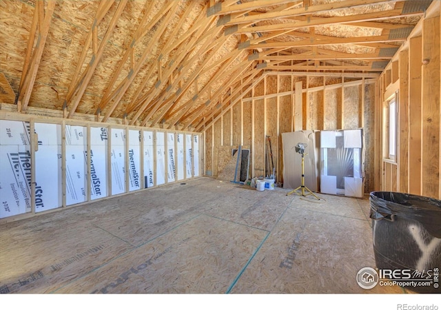 view of attic