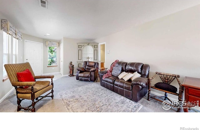 view of carpeted living room