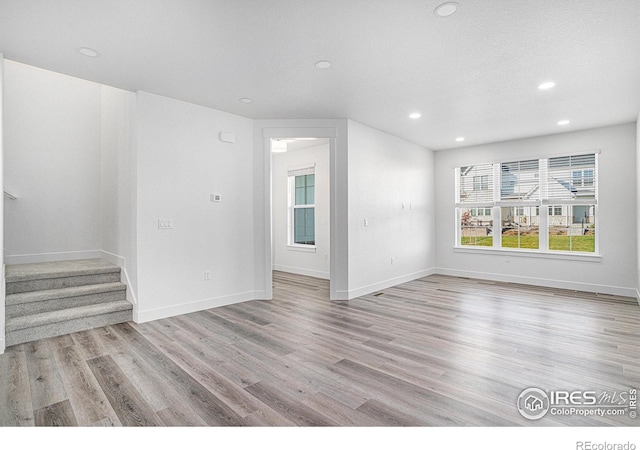 empty room featuring light hardwood / wood-style flooring