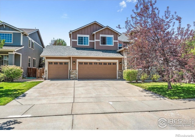 craftsman-style house with a garage