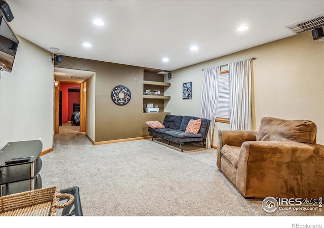 view of carpeted living room