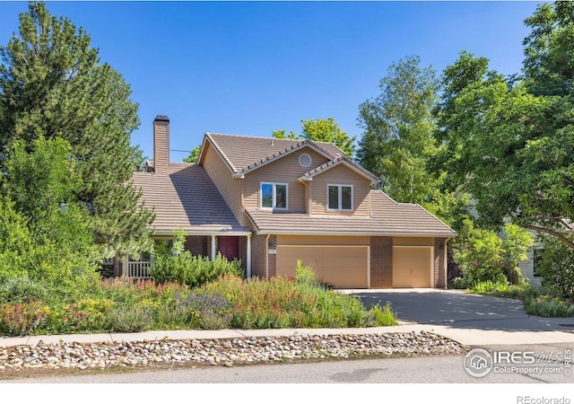 view of front of home featuring a garage