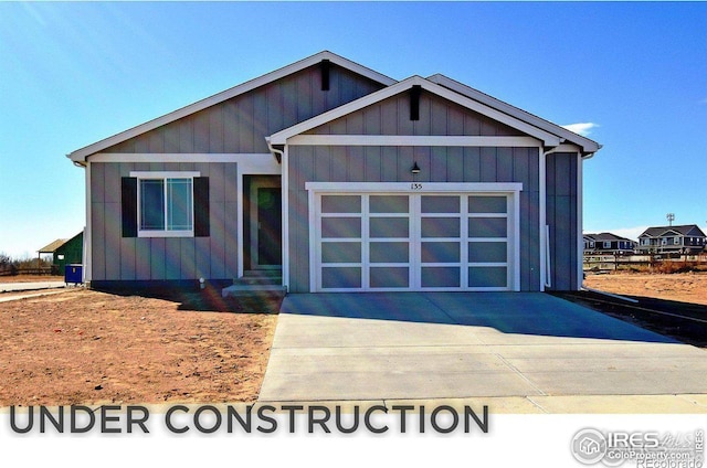 view of front of home featuring a garage