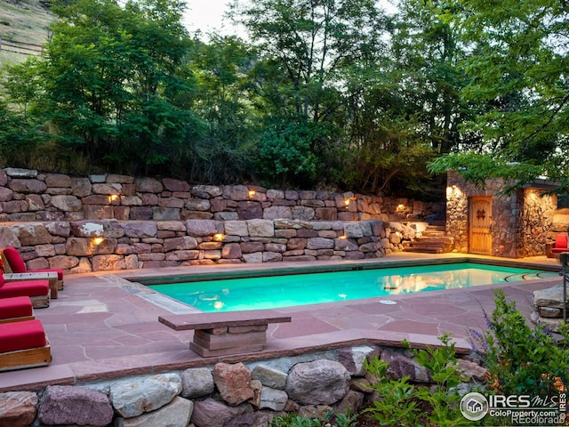 view of pool with a patio