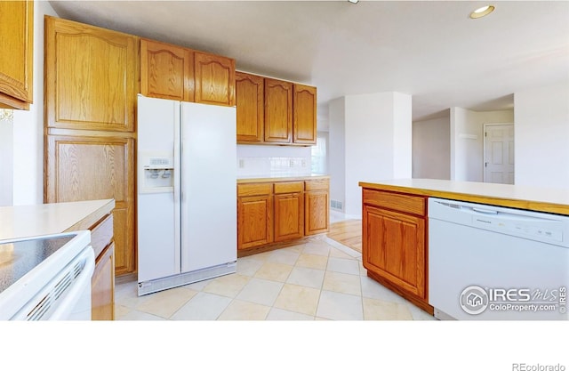 kitchen with white appliances