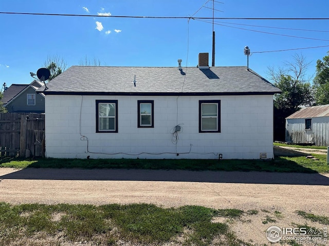 view of back of property