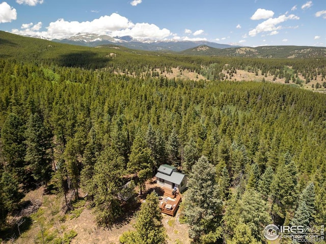 bird's eye view featuring a mountain view