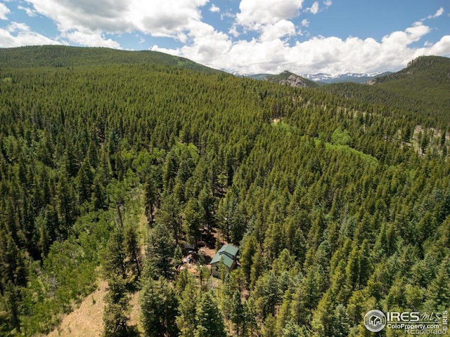 drone / aerial view with a mountain view