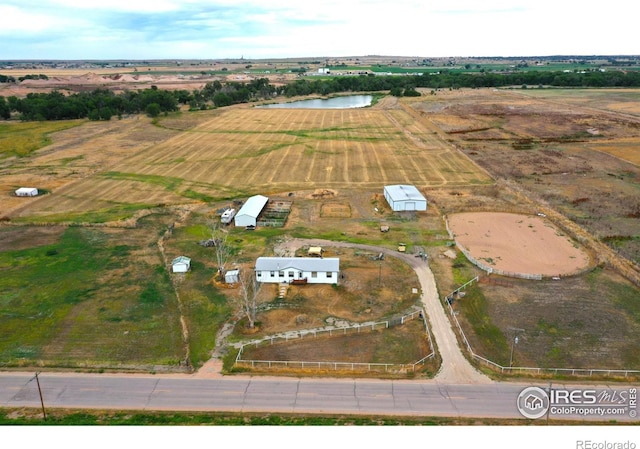 bird's eye view with a rural view