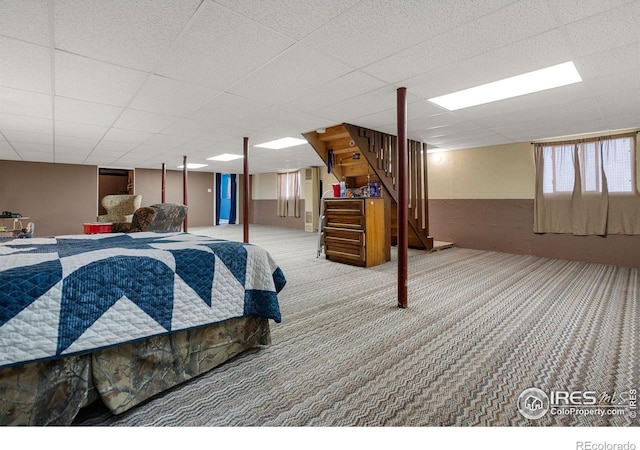 bedroom featuring carpet flooring