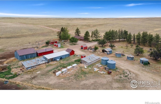 drone / aerial view featuring a rural view