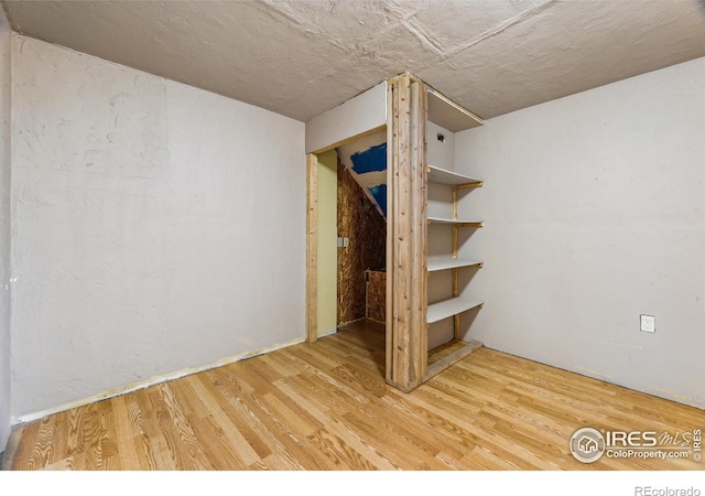 interior space with light hardwood / wood-style floors