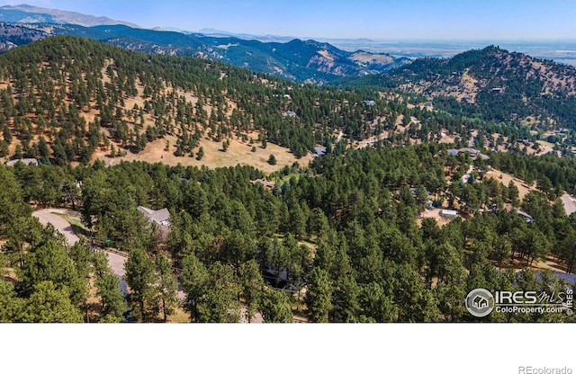 bird's eye view featuring a mountain view