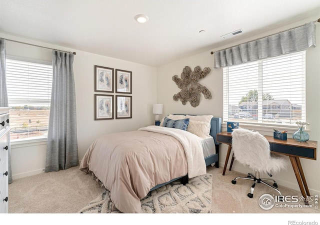 view of carpeted bedroom