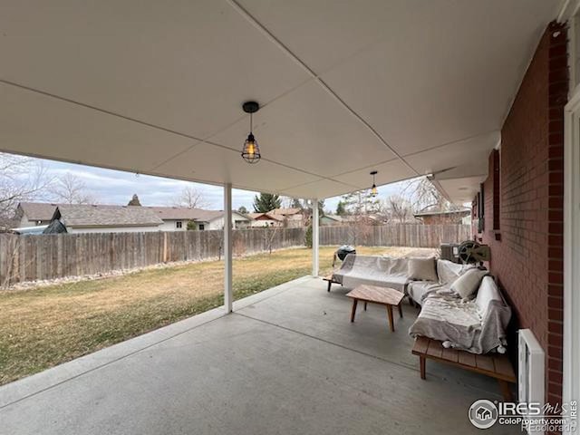 view of patio / terrace with a fenced backyard