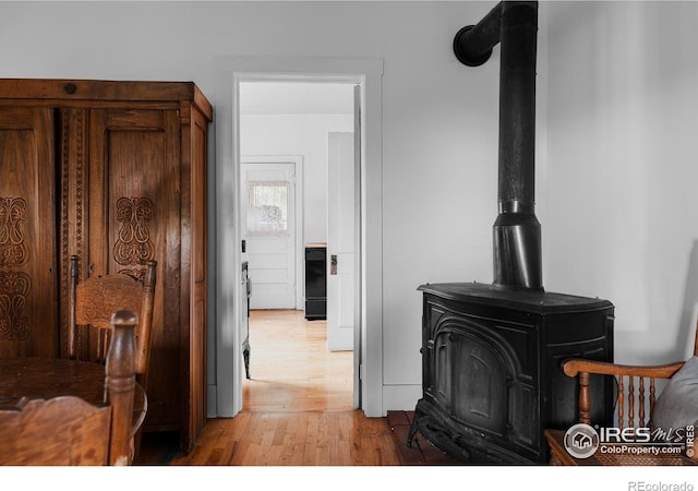 interior space with light hardwood / wood-style flooring