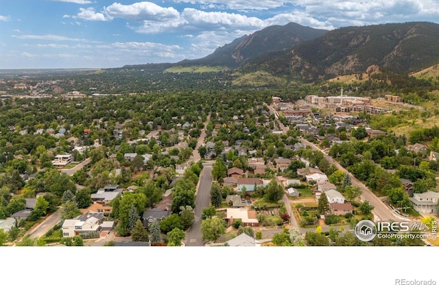 aerial view featuring a mountain view